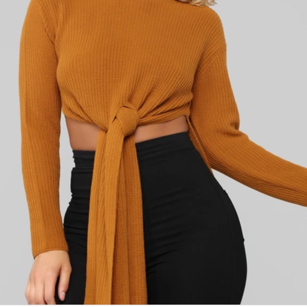 Purple tie front knit sweater shirt